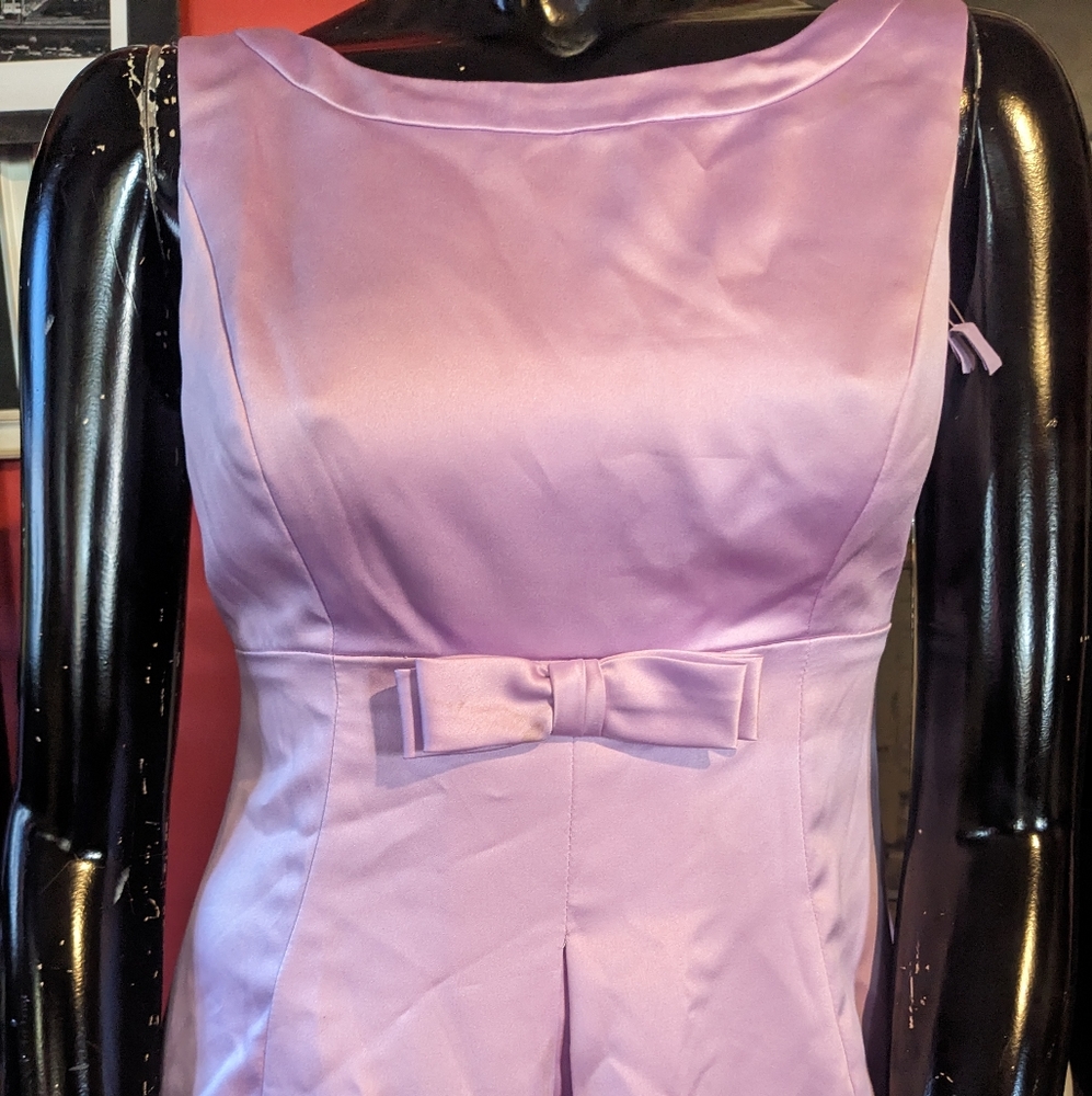 Vintage Dessy Creations Lilac Satin Gown